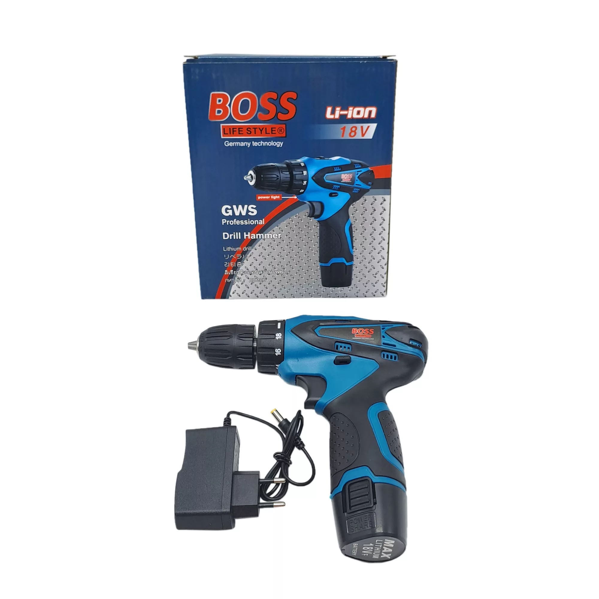 دریل پبچ گوشتی شارژی صنعتی باس مدل 18V کد01