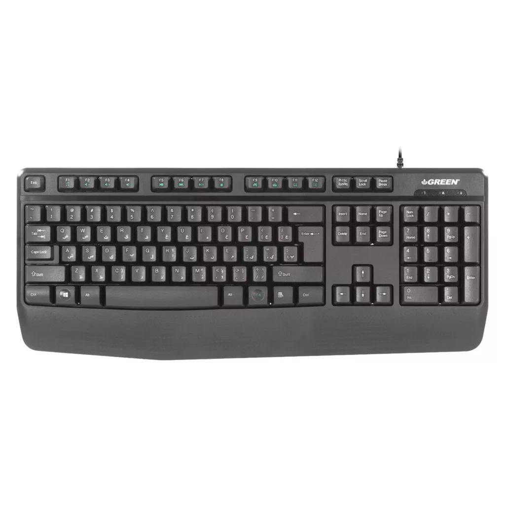 کیبورد گرین مدل GK306، سوییچ ممبران، Full-Size