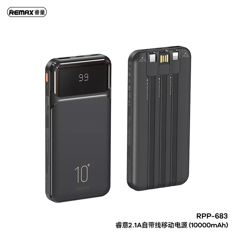پاوربانک ریمکس مدل RPP-683 ظرفیت 10000 میلی آمپر ساعت