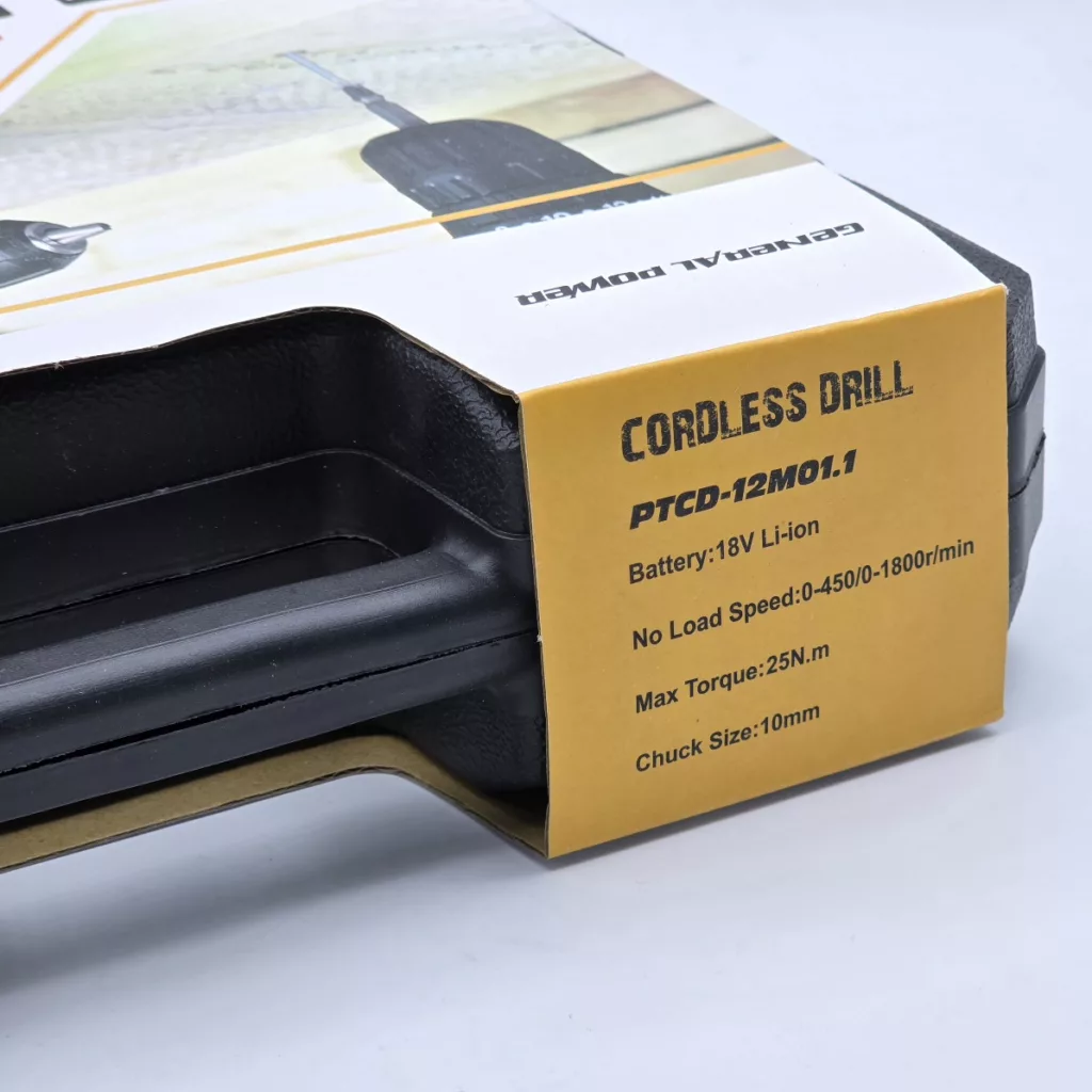 دریل پیچ گوشتی شارژی سه نظام 10 میلی متری 18 ولت جنرال پاور مدل 12M01.1