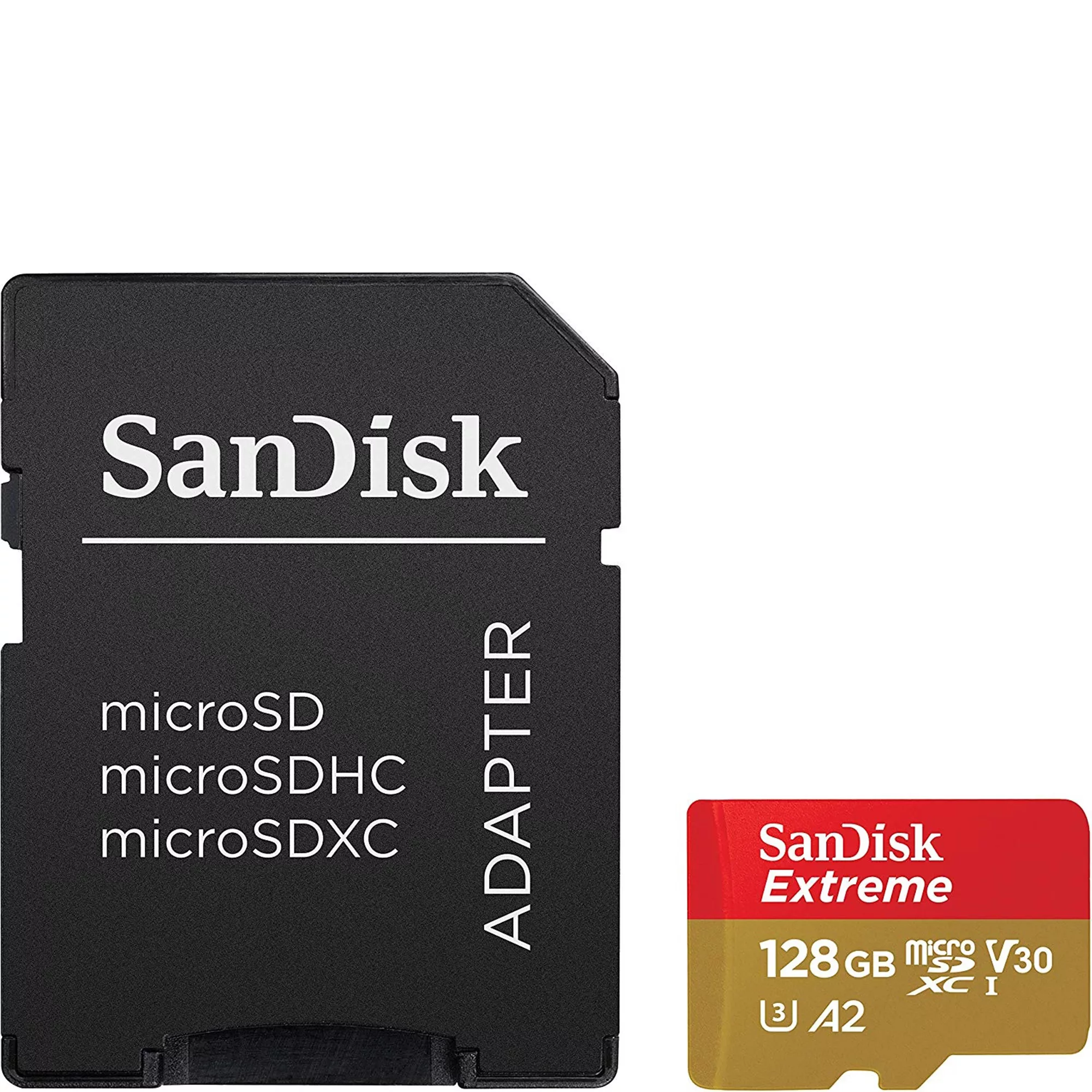 کارت حافظه microSDXC سن دیسک مدل Extreme PRO کلاس A2 استاندارد UHS-I U3 سرعت 170MBs ظرفیت 128 گیگابایت به همراه آداپتور SD