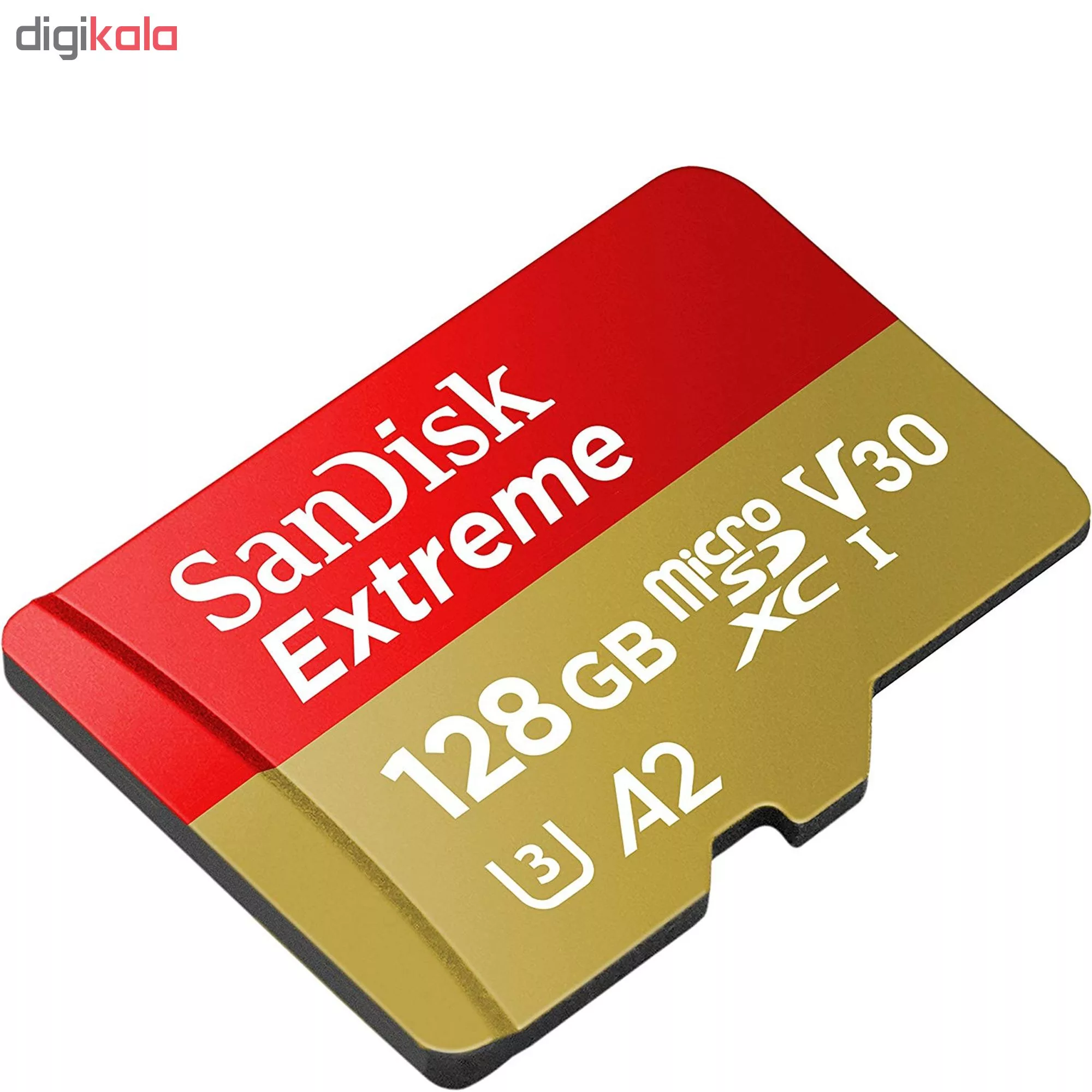 کارت حافظه microSDXC سن دیسک مدل Extreme PRO کلاس A2 استاندارد UHS-I U3 سرعت 170MBs ظرفیت 128 گیگابایت به همراه آداپتور SD