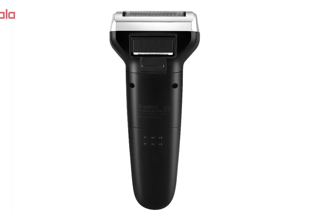 ماشین اصلاح موی صورت کیمی مدل KM-6559، اصلاح به صورت صفر زن، خط زن، دارای سه سری مخصوص برای اصلاح صورت، سر، گوش و بینی، منبع انرژی با کابل USB، تکنولوژی اصلاح به صورت برش چرخشی، مدت زمان شارژ 480 دقیقه و مدت زمان استفاده پس از شارژ 60 دقیقه