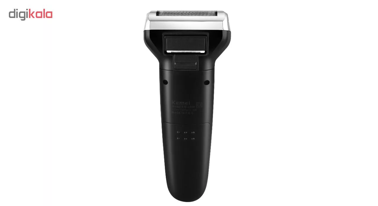 ماشین اصلاح موی صورت کیمی مدل KM-6559، اصلاح به صورت صفر زن، خط زن، دارای سه سری مخصوص برای اصلاح صورت، سر، گوش و بینی، منبع انرژی با کابل USB، تکنولوژی اصلاح به صورت برش چرخشی، مدت زمان شارژ 480 دقیقه و مدت زمان استفاده پس از شارژ 60 دقیقه