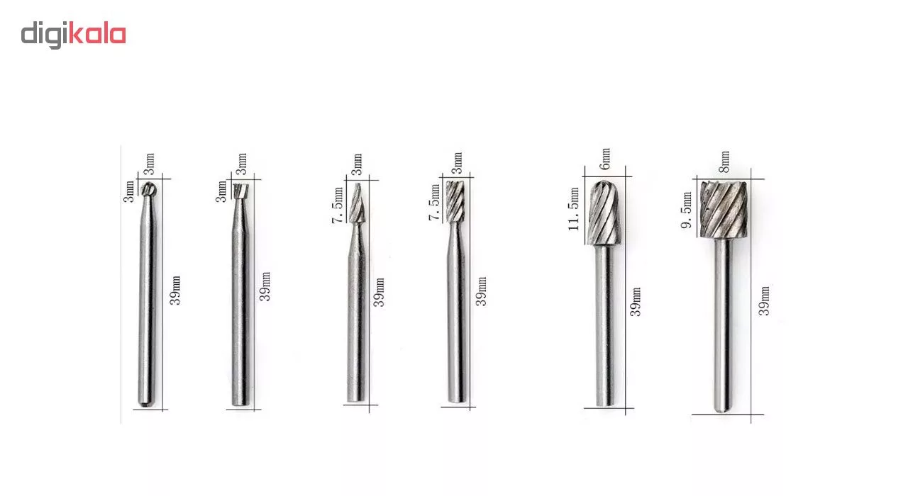 مجموعه 6 عددی فرز فرم انگشتی مدل vbm کد 03