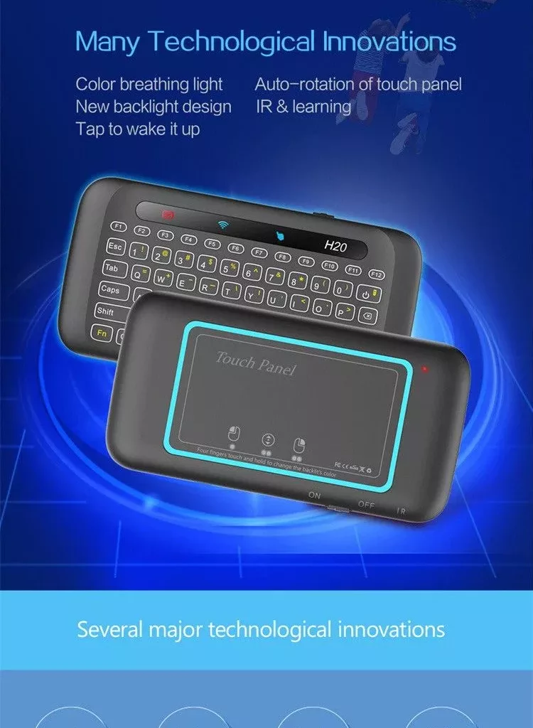 مینی کیبورد بی سیم مدل H20 به همراه تاچ پد