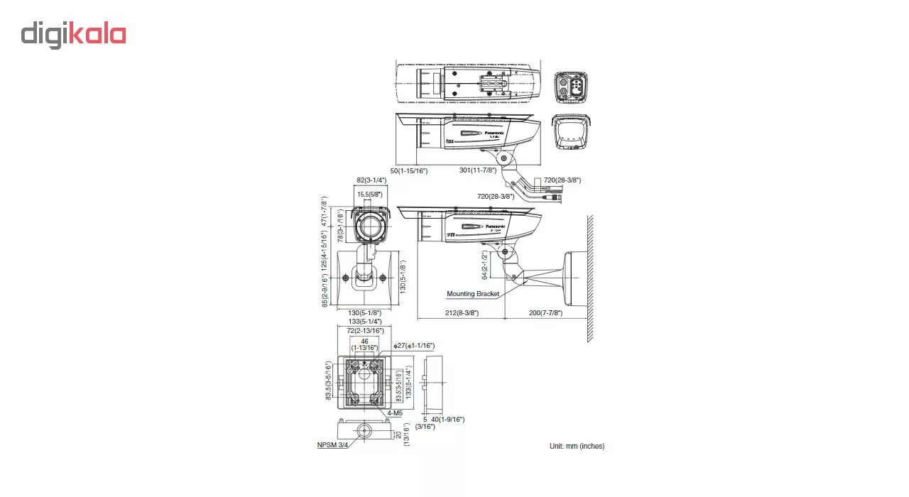 دوربین مداربسته آنالوگ پاناسونیک مدل WV-CW380G