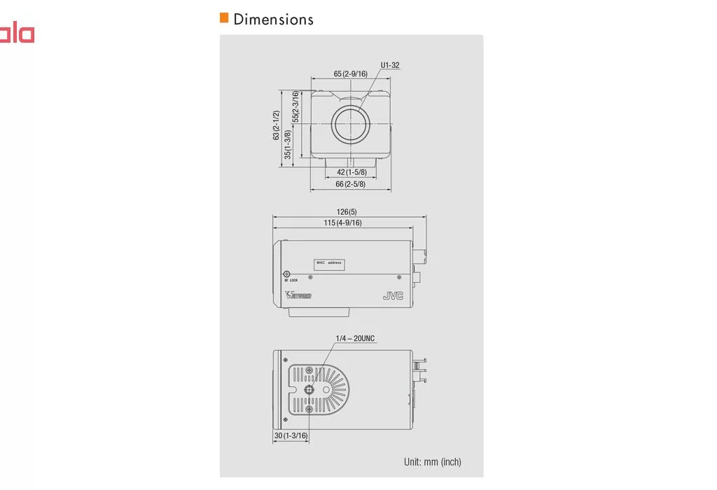 دوربین تحت شبکه جی وی سی مدل VN-V26U