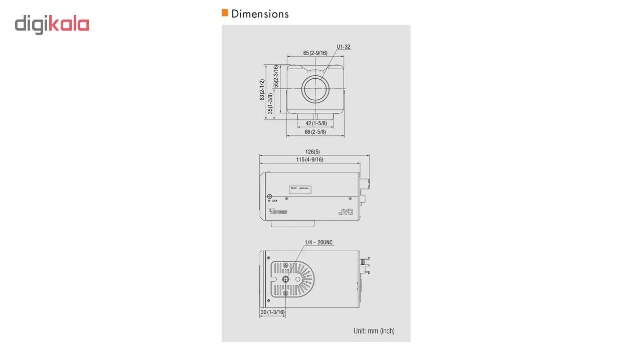 دوربین تحت شبکه جی وی سی مدل VN-V26U