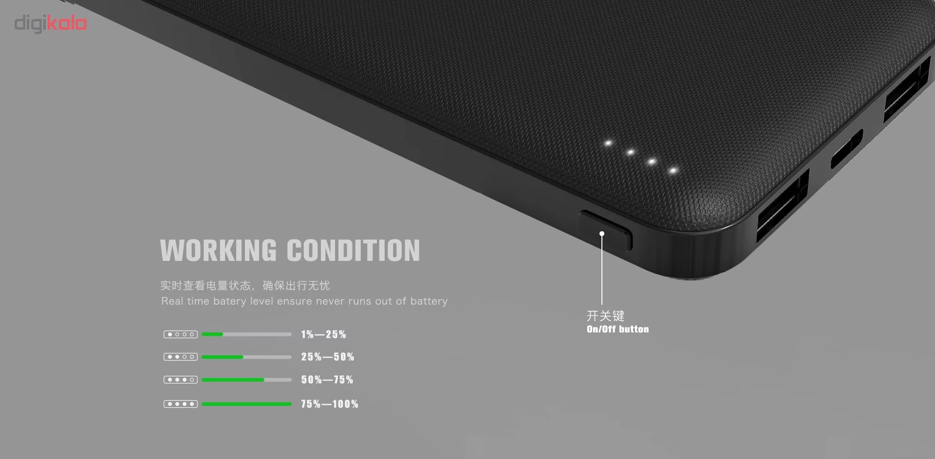 پاوربانک ریمکس مدل RPP-119 ظرفیت 10000 میلی آمپر ساعت