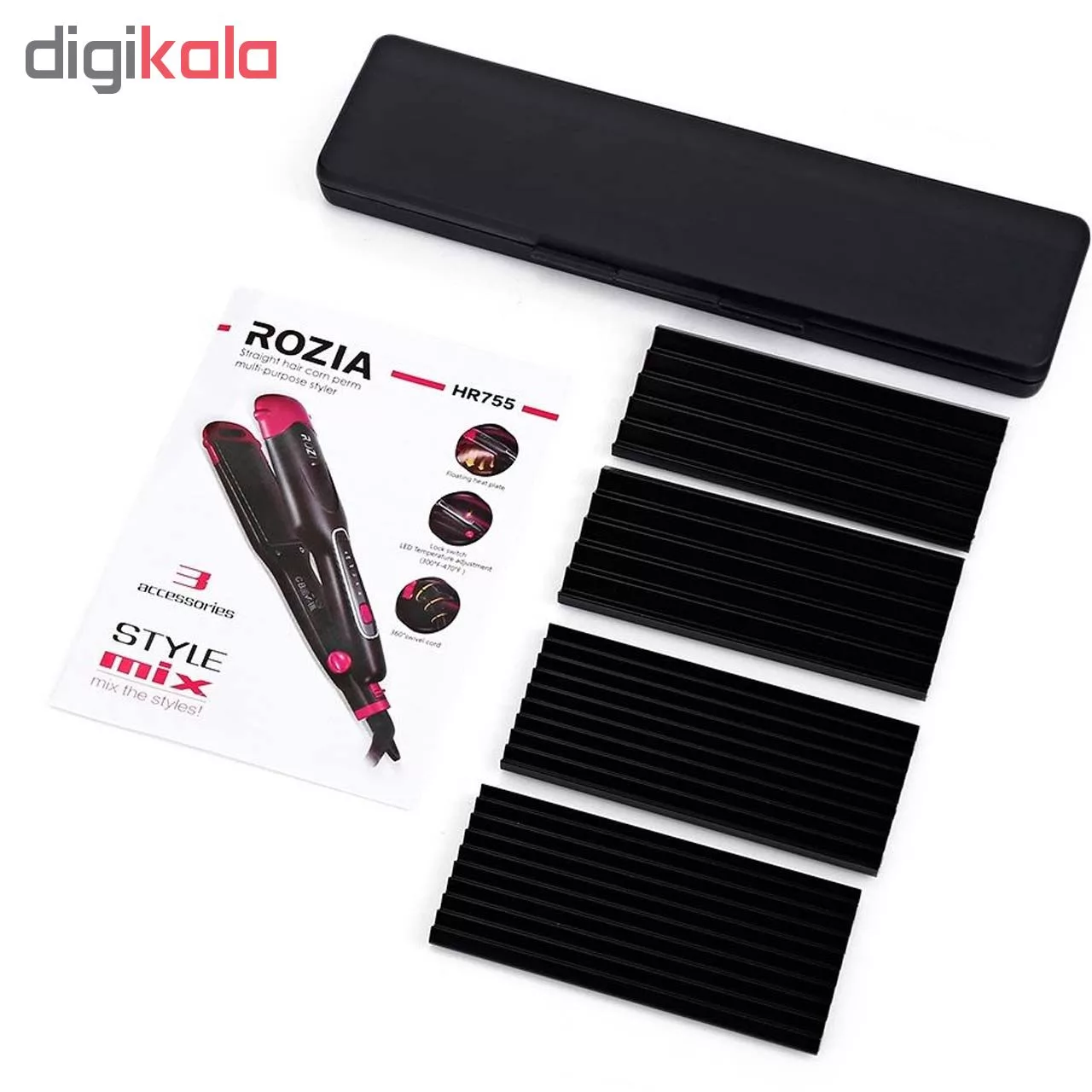 اتو و حالت دهنده مو روزیا مدل HR755