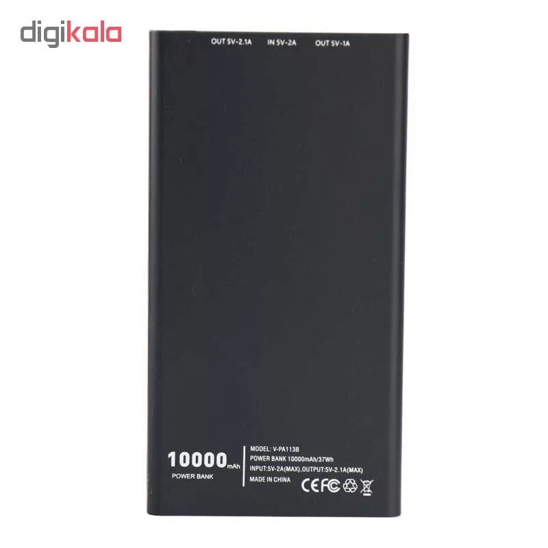 پاوربانک وریتی مدل V-PA113 ظرفیت ۱۰۰۰۰ میلی آمپر ساعت