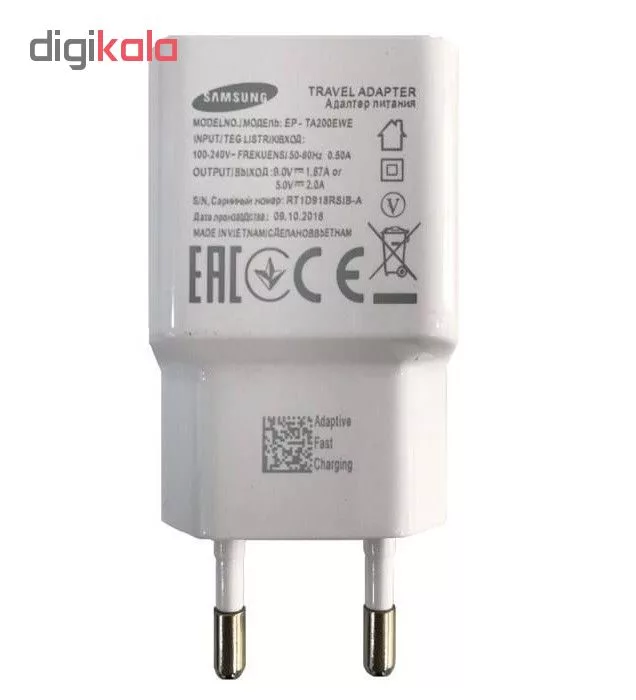 پاوربانک شیائومی مدل Redmi PB200LZM ظرفیت 20000 میلی آمپرساعت به همراه شارژر دیواری سامسونگ و کابل تبدیل