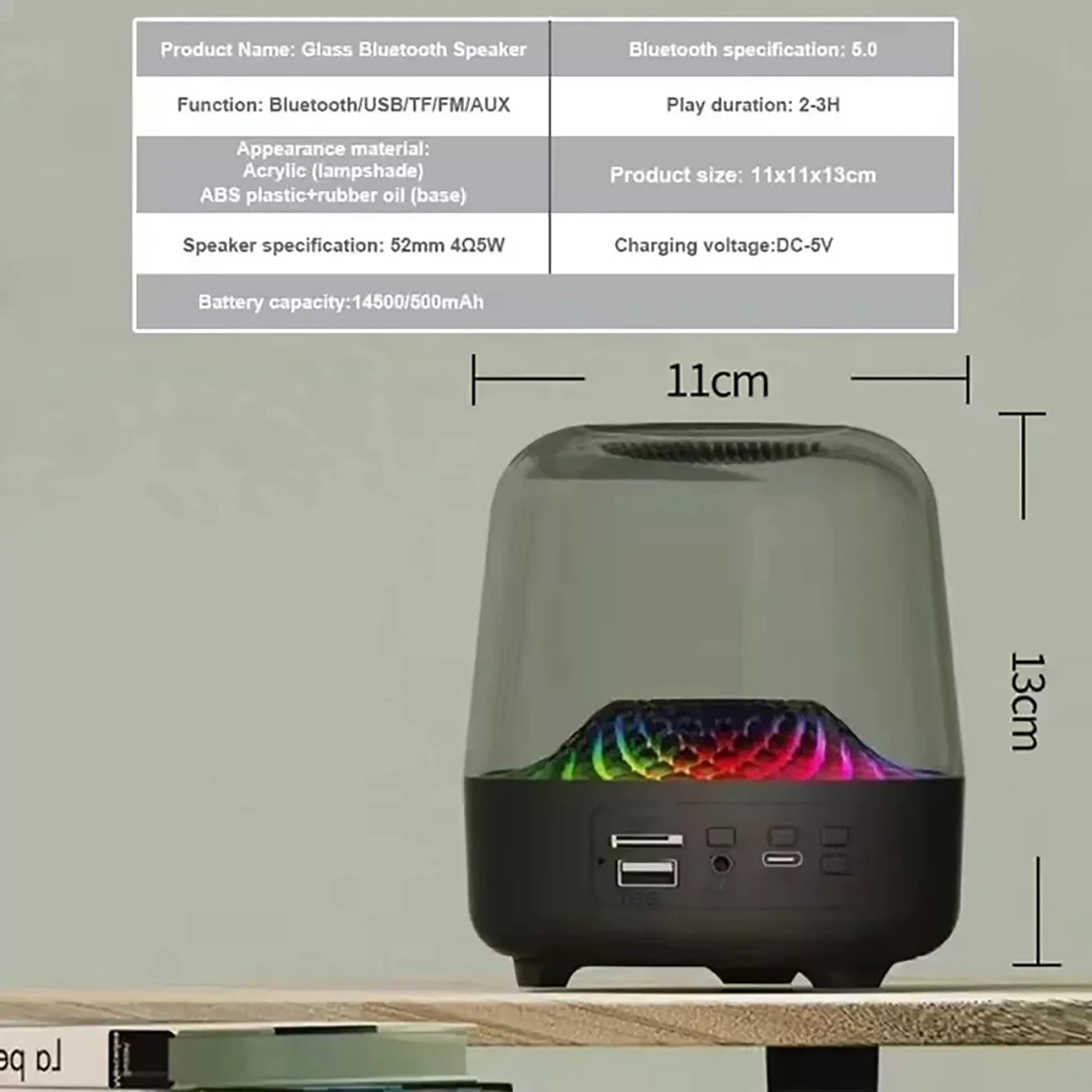 اسپیکر بلوتوثی مدل GLAZE - 4