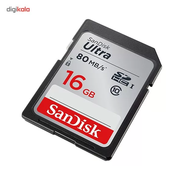 کارت حافظه SDHC سن دیسک مدل Ultra کلاس 10 استاندارد UHS-I U1 سرعت 533X 80MBps ظرفیت 16 گیگابایت