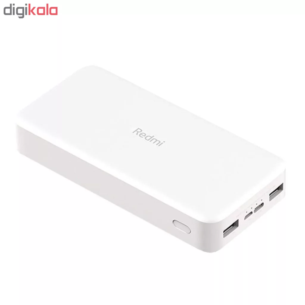 پاوربانک شیائومی مدل Redmi ظرفیت 20000 میلی آمپرساعت به همراه کابل تبدیل microUSB