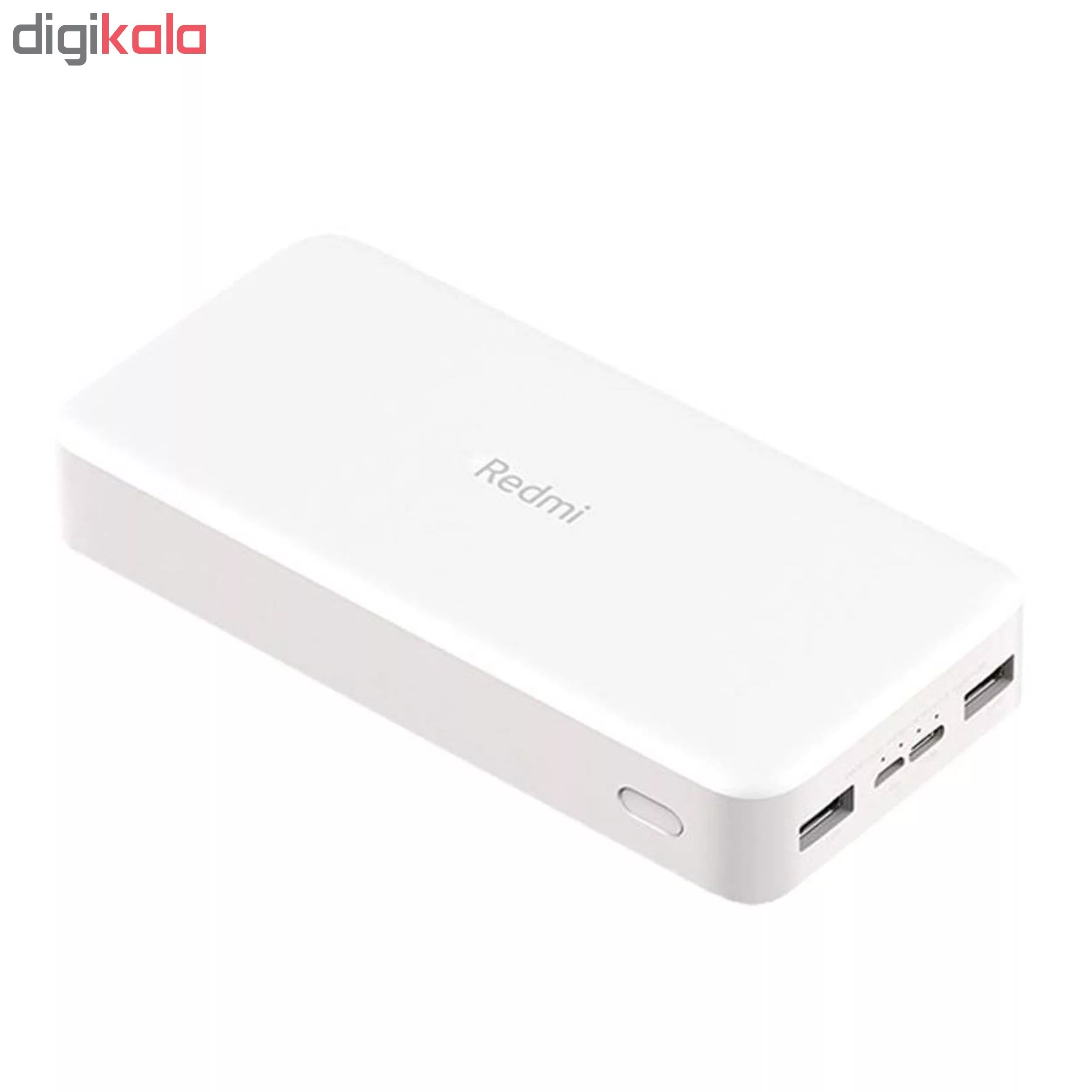 پاوربانک شیائومی مدل Redmi ظرفیت 20000 میلی آمپرساعت به همراه کابل تبدیل microUSB