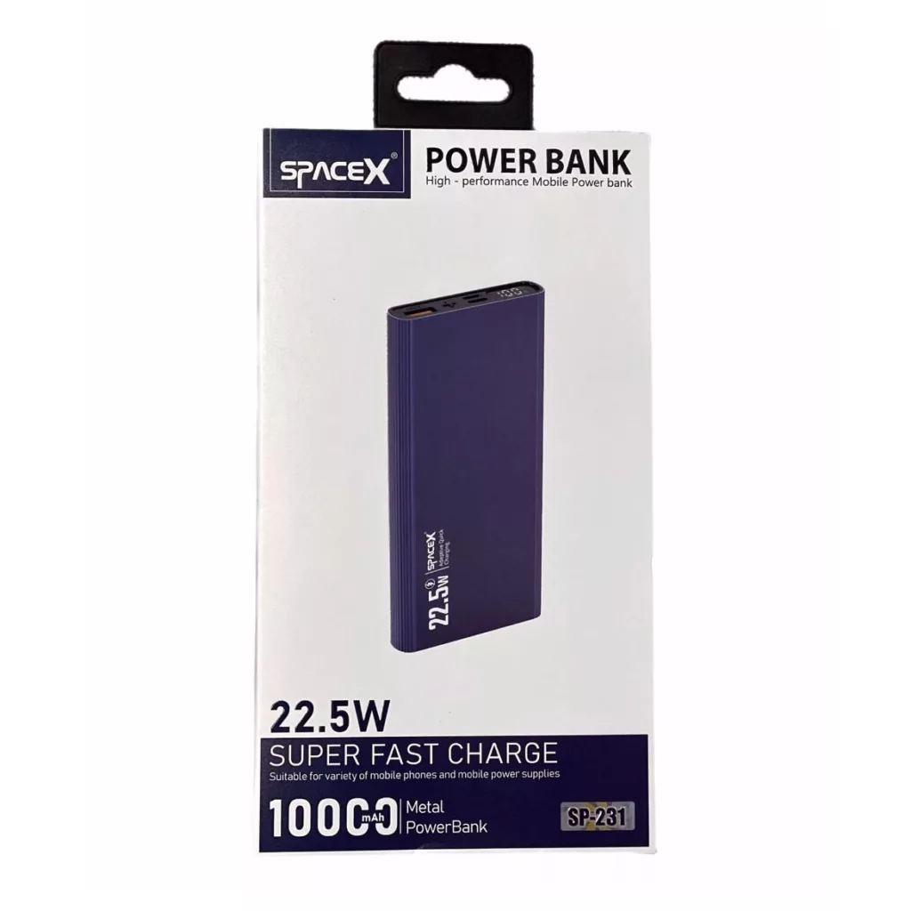 پاوربانک اسپیس ایکس مدل SP-231 ظرفیت 10000 میلی آمپر ساعت