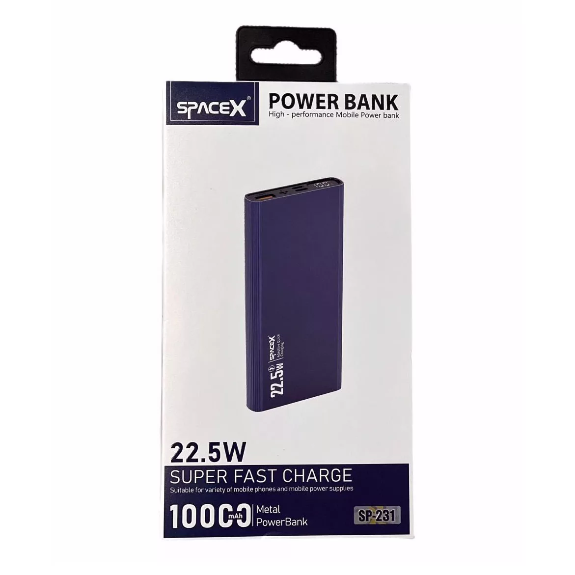 پاوربانک اسپیس ایکس مدل SP-231 ظرفیت 10000 میلی آمپر ساعت