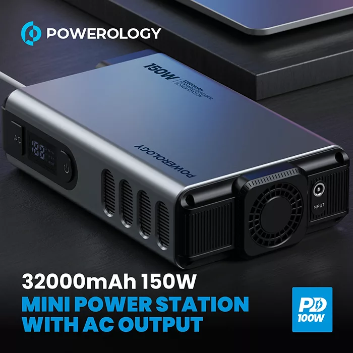 پاوربانک پاورولوجی مدل PPBCHA31 ظرفیت 32000 میلی آمپر ساعت