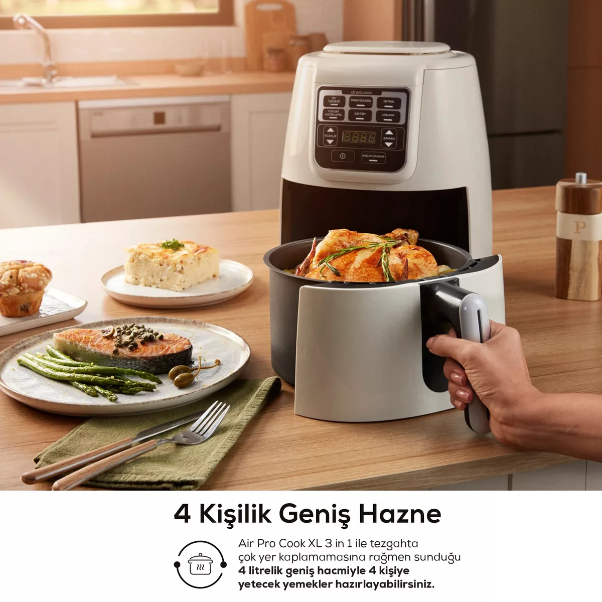 هواپز 4 لیتری کاراجا مدل Air Pro Cook 3 in 1 XL