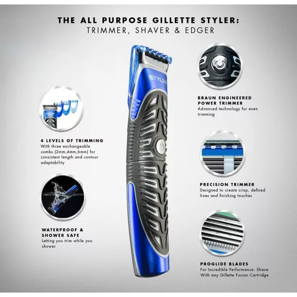 ماشین اصلاح موی صورت ژیلت مدل Proglide Styler به همراه خوتراش