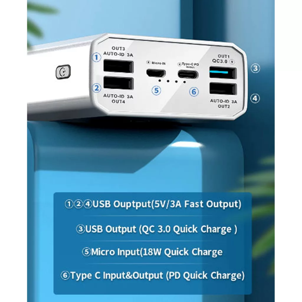 پاوربانک کانفلون مدل P40Q ظرفیت 40000 میلی آمپر ساعت