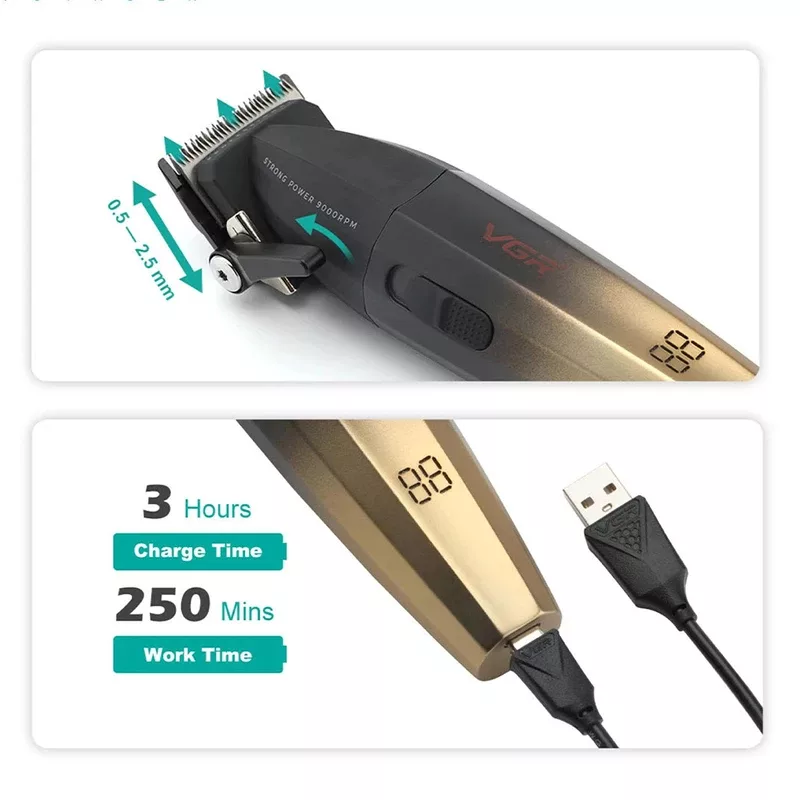 ماشین اصلاح موی سر و صورت شارژی وی جی ار مدل V-003(Stars)