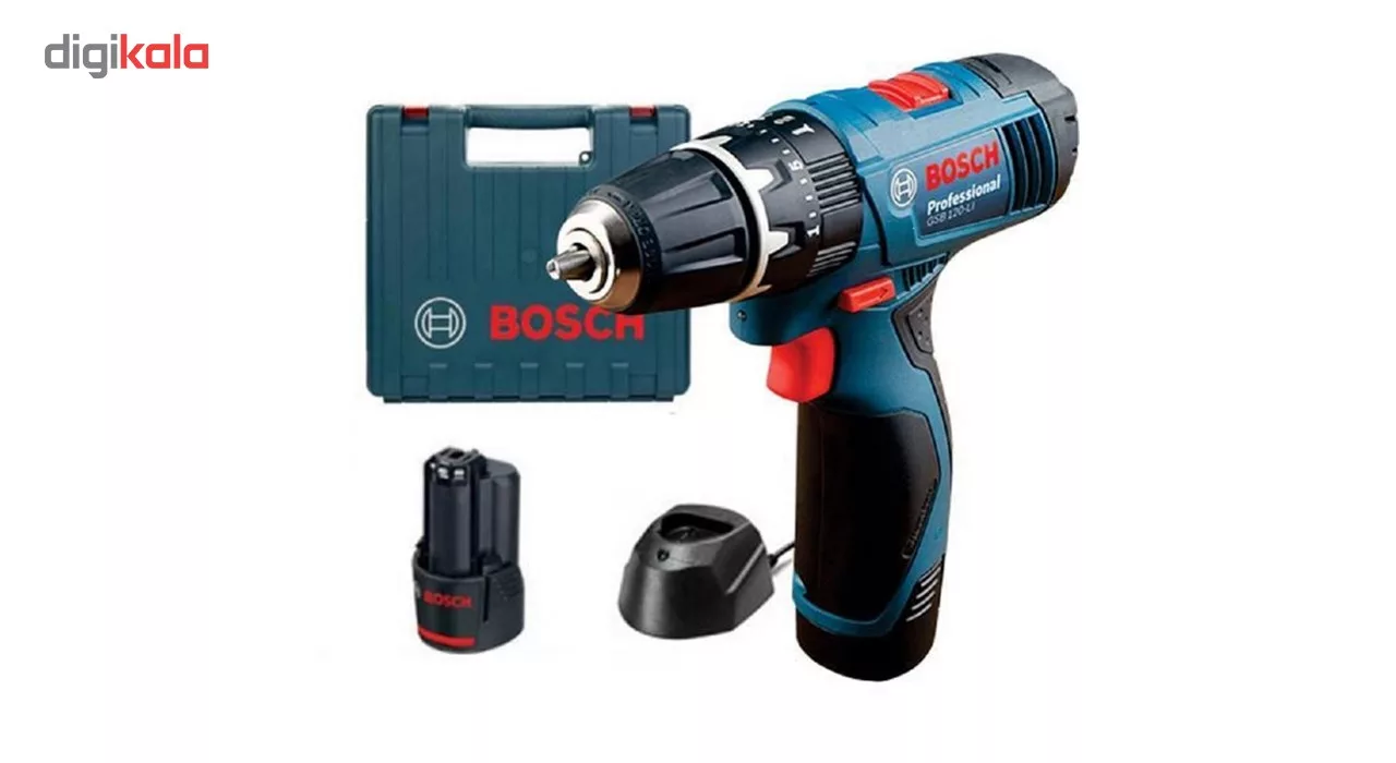 دریل پیچ گوشتی چکشی شارژی بوش مدل GSB 120-LI