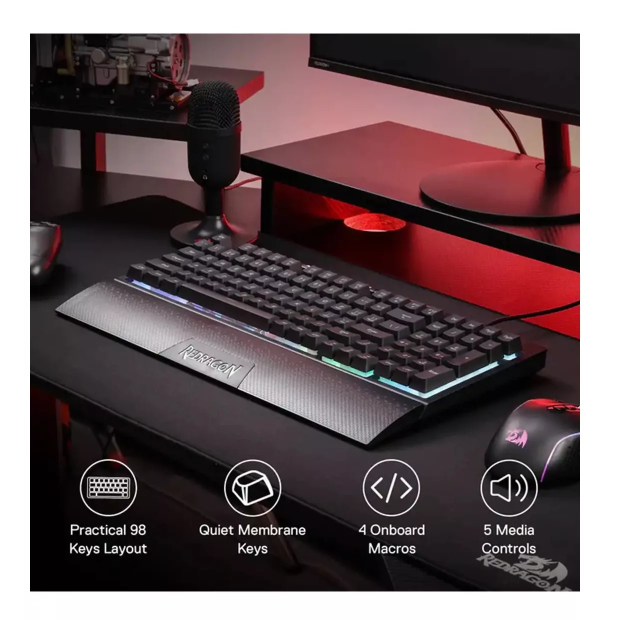 کیبورد مخصوص بازی ردراگون مدل SHIVA K515