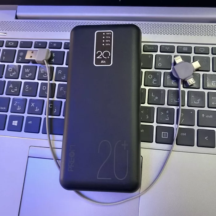 پاوربانک مدل ZHY-P13s.2024 ظرفیت 20000 میلی آمپر ساعت