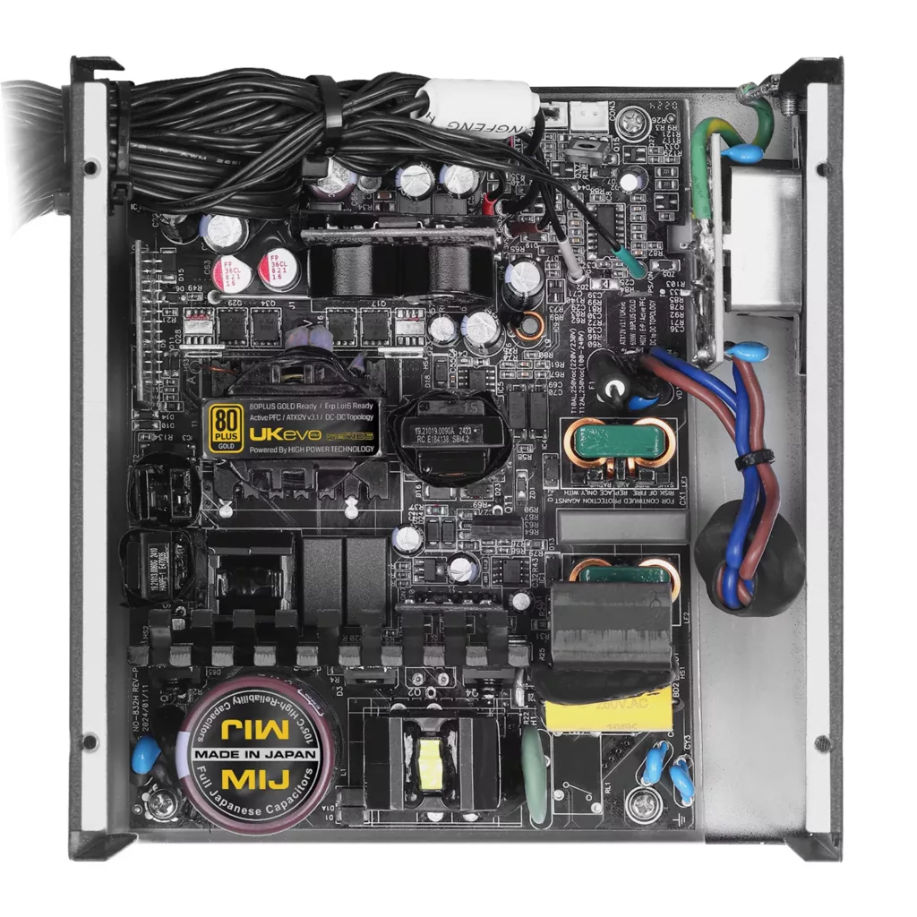 منبع تغذیه کامپیوتر 600W وات گرین مدل GP600A-UK EVO V3.1 (ATX 3.1)
