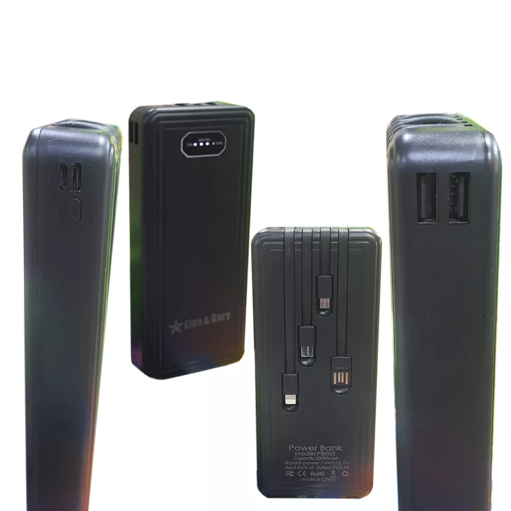 پاور بانک لیزا و گری مدل PB003 ظرفیت 20000 میلی آمپرساعت