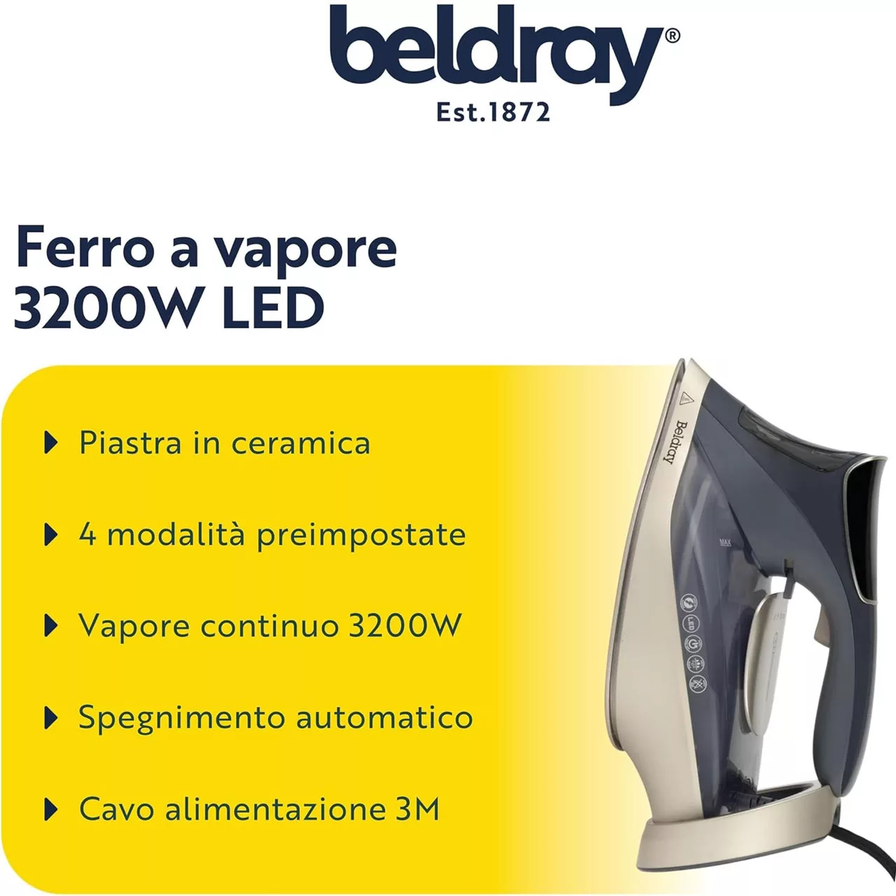 اتو بخار 3200 وات بلدری مدل BEL01982VDE