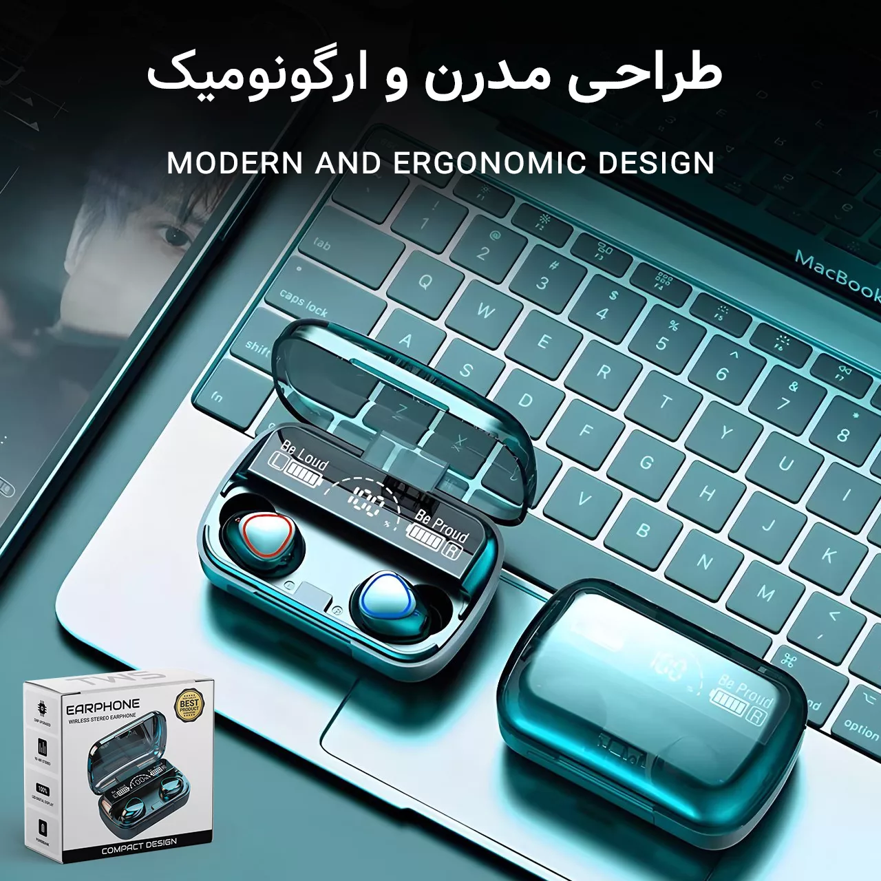 هدفون بلوتوثی مدل  WIRLESS STEREO EARPHONE