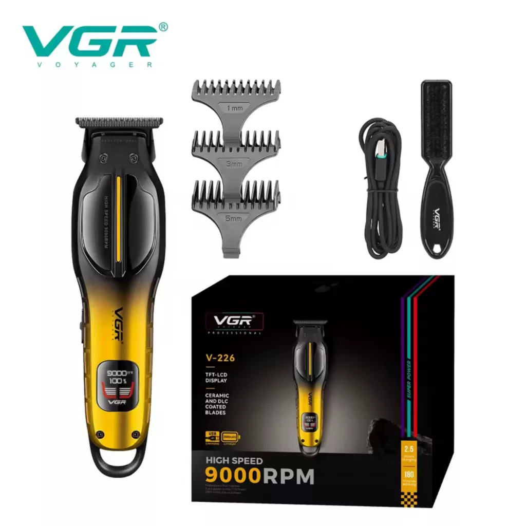 ماشین اصلاح موی سر و صورت شارژی وی جی ار مدل V-226