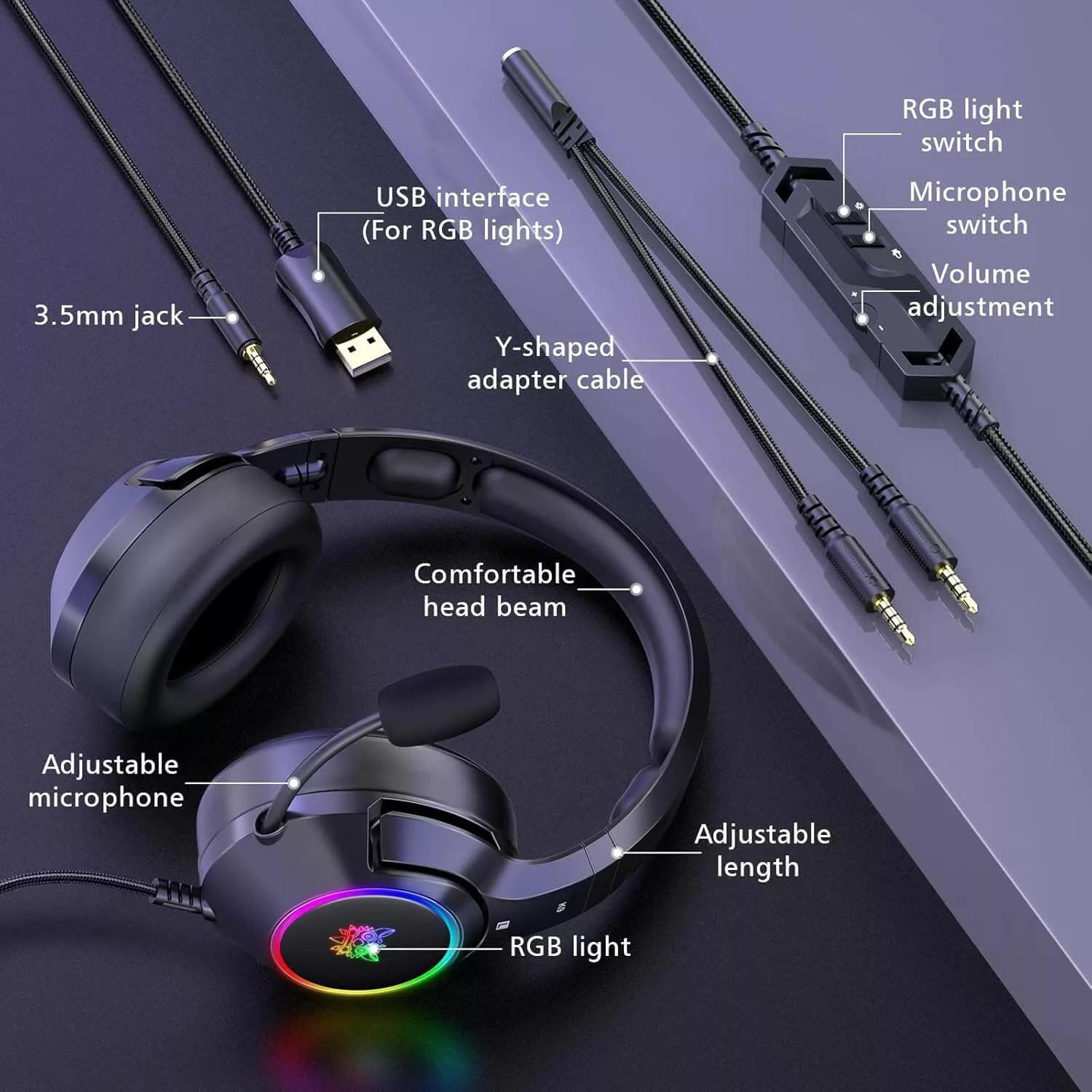 هدست مخصوص بازی سیوتک مدل K9 RGB