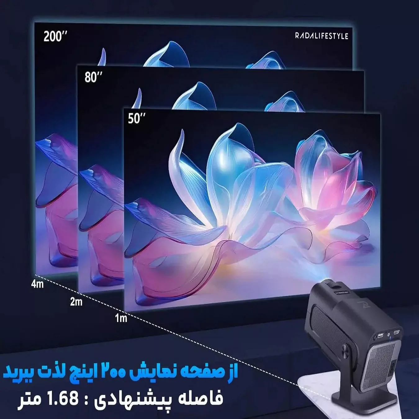 ویدئو پروژکتور هوشمند رادا لایف استایل مدل PX-02