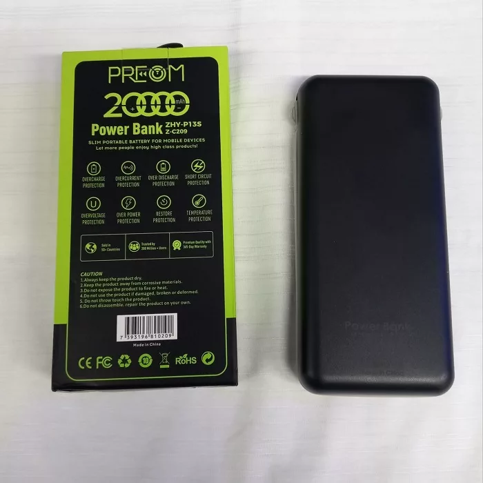 پاوربانک مدل ZHY-P13s.2024 ظرفیت 20000 میلی آمپر ساعت