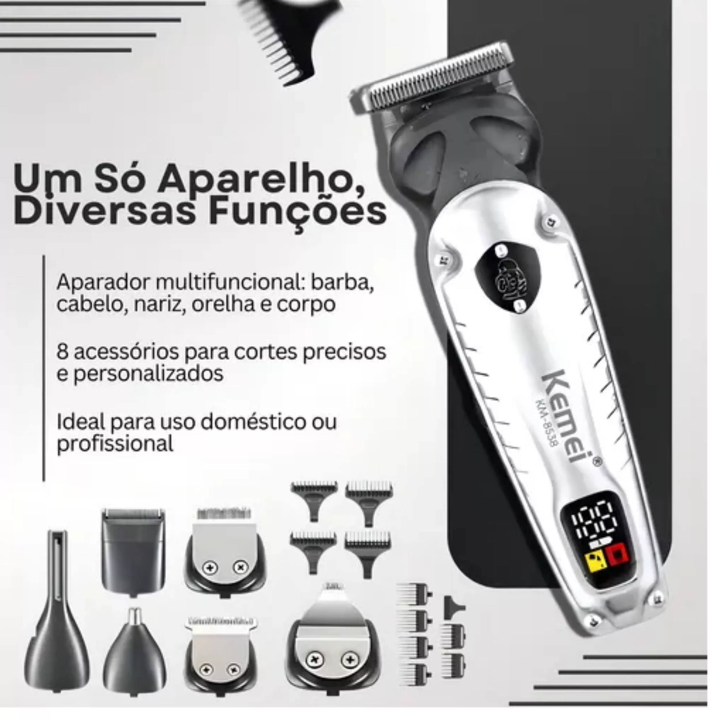 ماشین اصلاح موی سر و صورت شارژی کیمی مدل km-8538