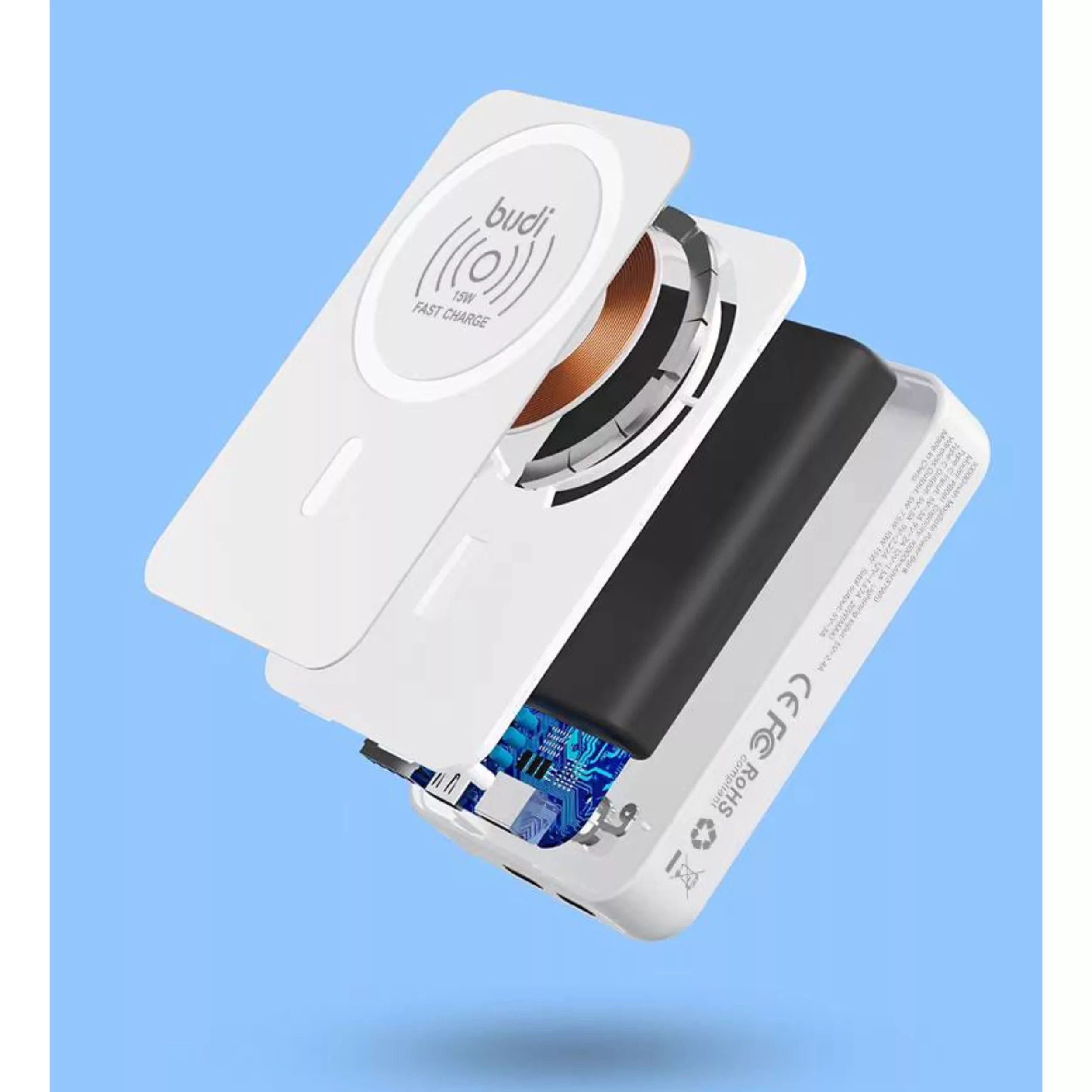 پاور بانک بودی مدل PB081W ظرفیت 10000 میلی آمپر ساعت