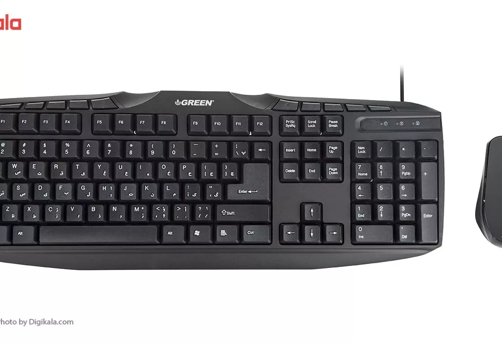 کیبورد و ماوس گرین مدل GKM-305، سوئیچ ممبران، Full-size