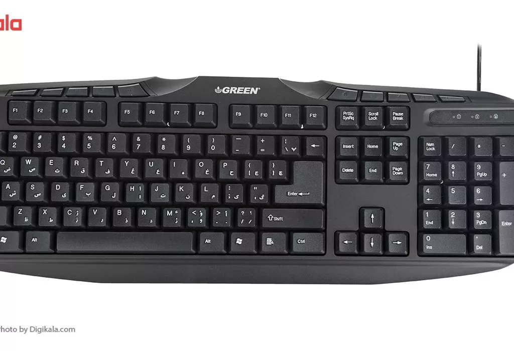 کیبورد و ماوس گرین مدل GKM-305، سوئیچ ممبران، Full-size