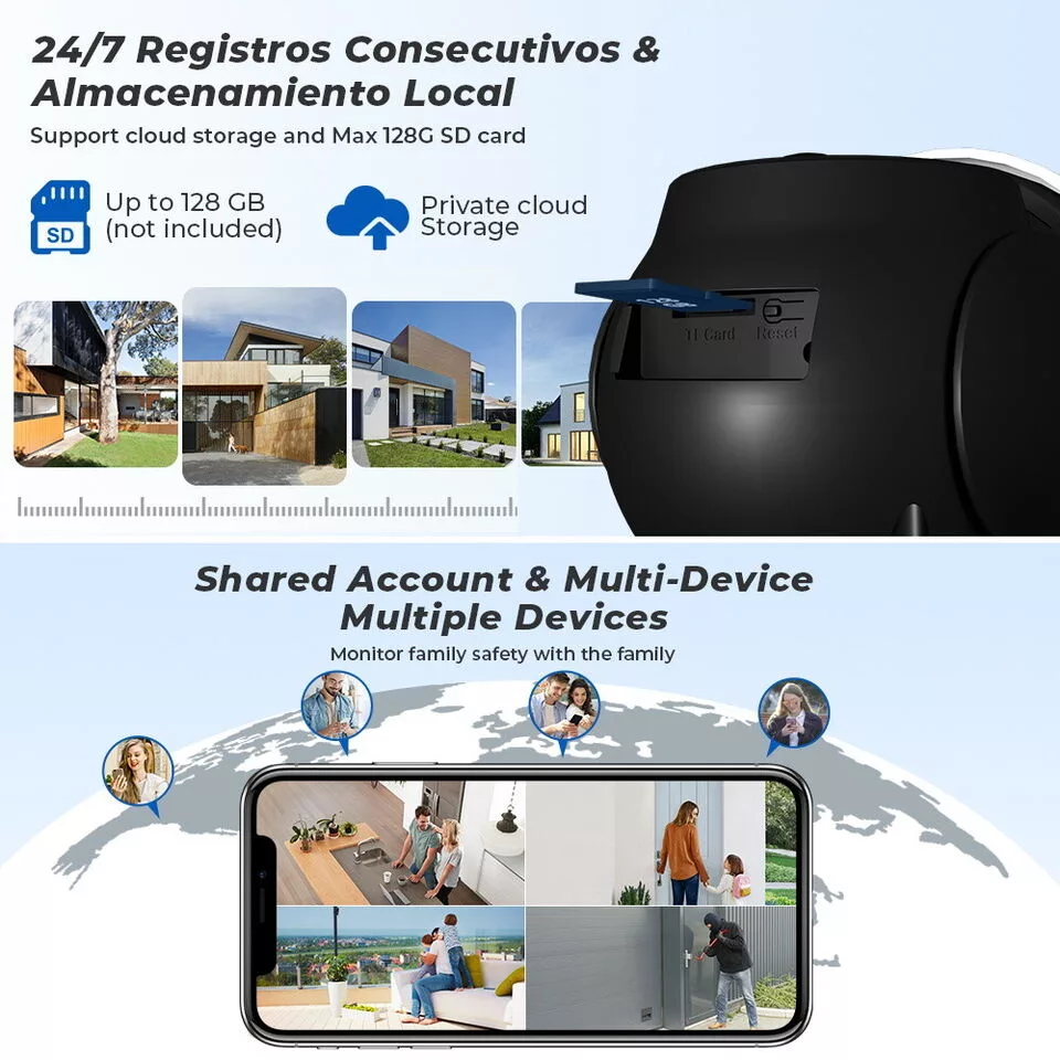 دوربین مداربسته تحت شبکه مدل V380 Pro Solar