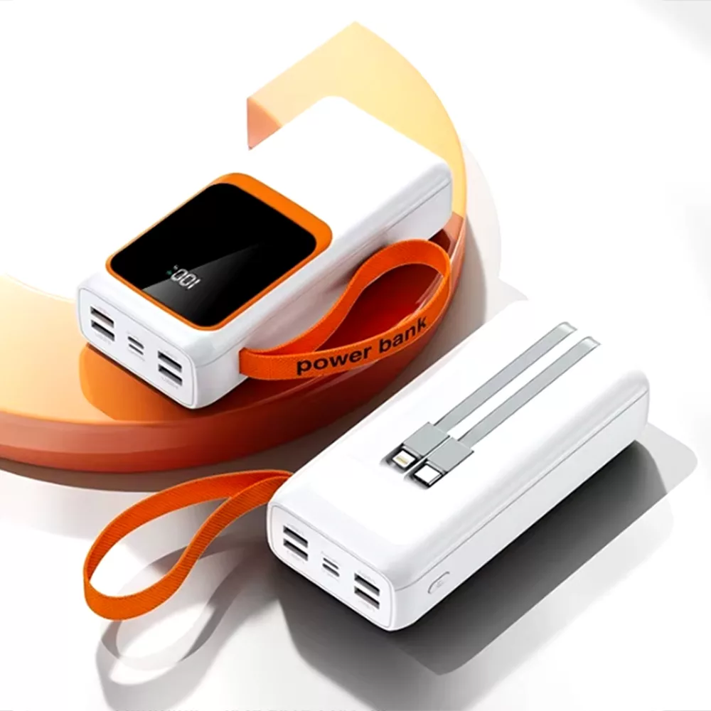 پاوربانک پی زد ایکس مدل V28 Fast Charge 22.5W Cabled ظرفیت 30000 میلی آمپر ساعت