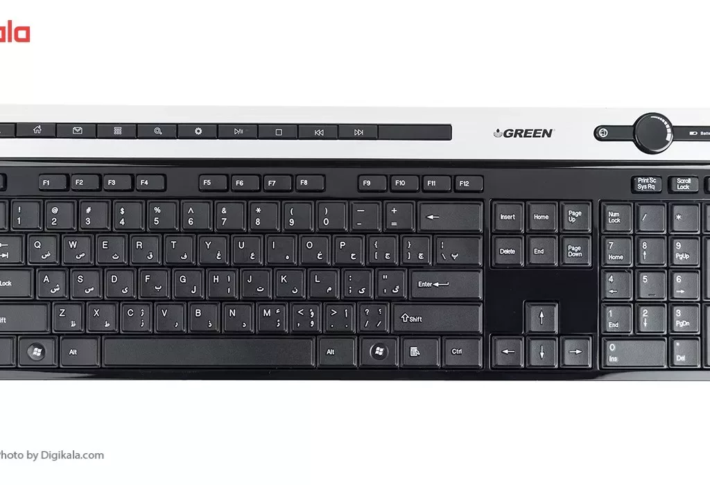 کیبورد و ماوس بی سیم گرین مدل GKM-505W، سوییچ ممبران، Full-Size