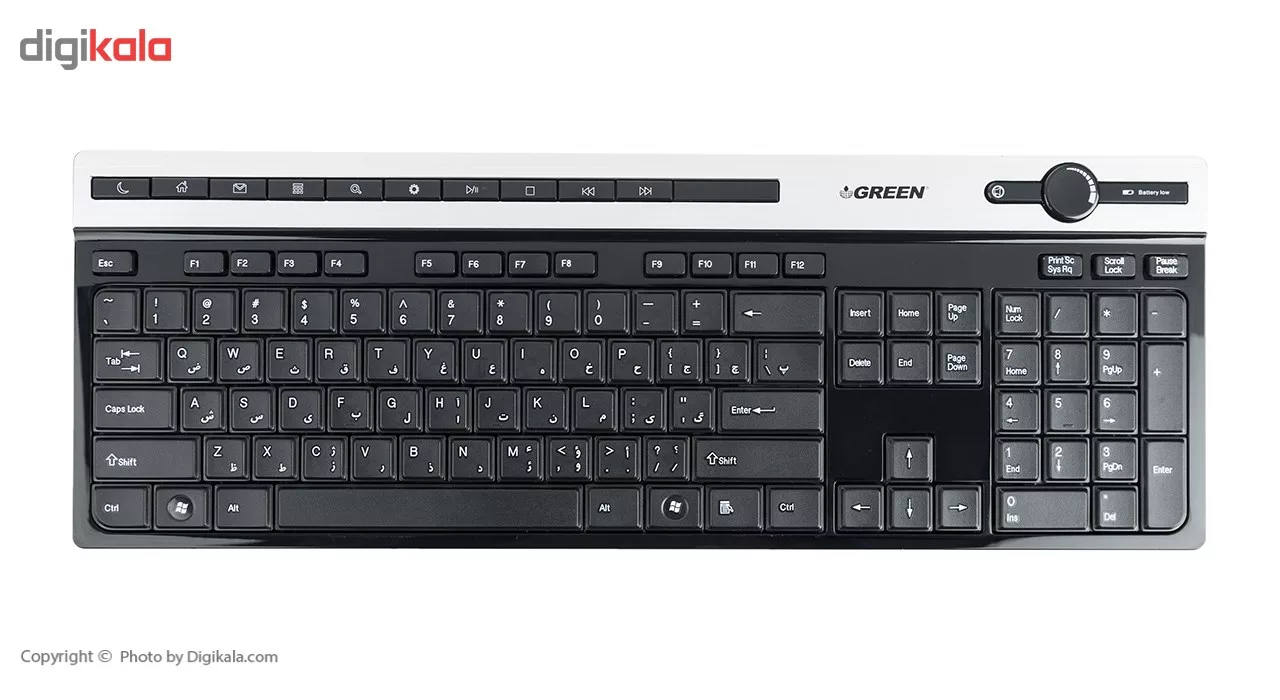 کیبورد و ماوس بی سیم گرین مدل GKM-505W، سوییچ ممبران، Full-Size