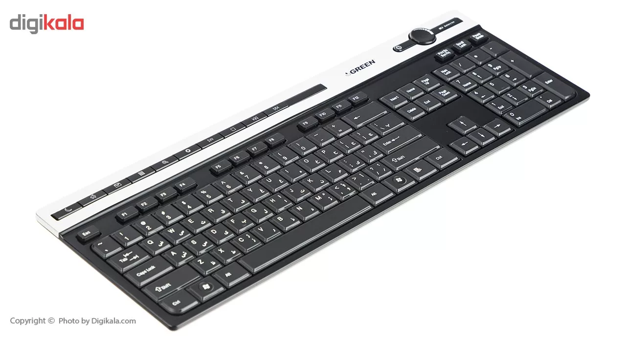 کیبورد و ماوس بی سیم گرین مدل GKM-505W، سوییچ ممبران، Full-Size