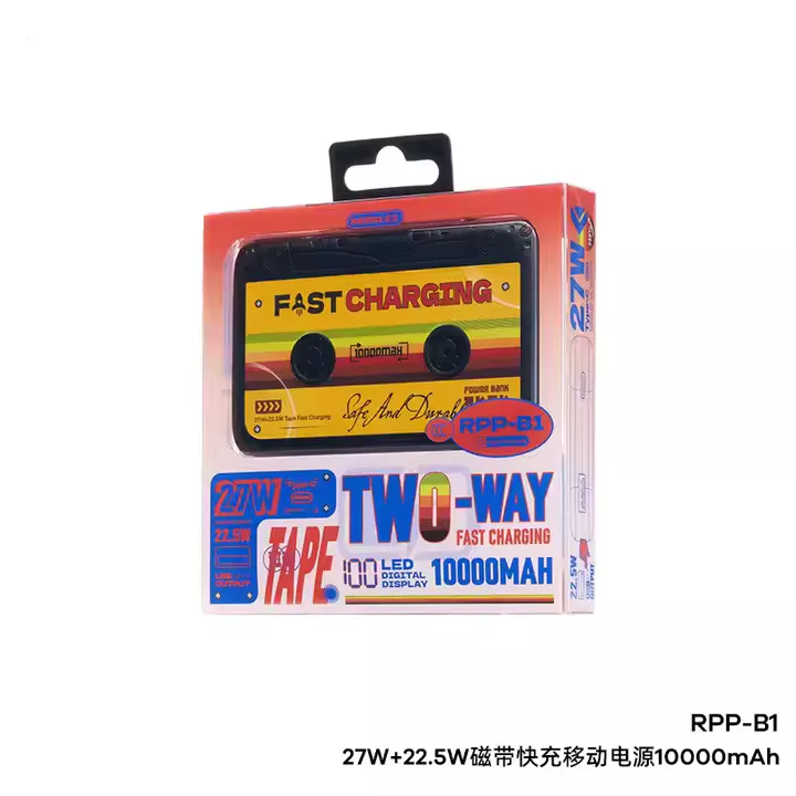 پاوربانک ریمکس مدل Tape Fast Charge 22.5W ظرفیت 10000 میلی آمپر ساعت