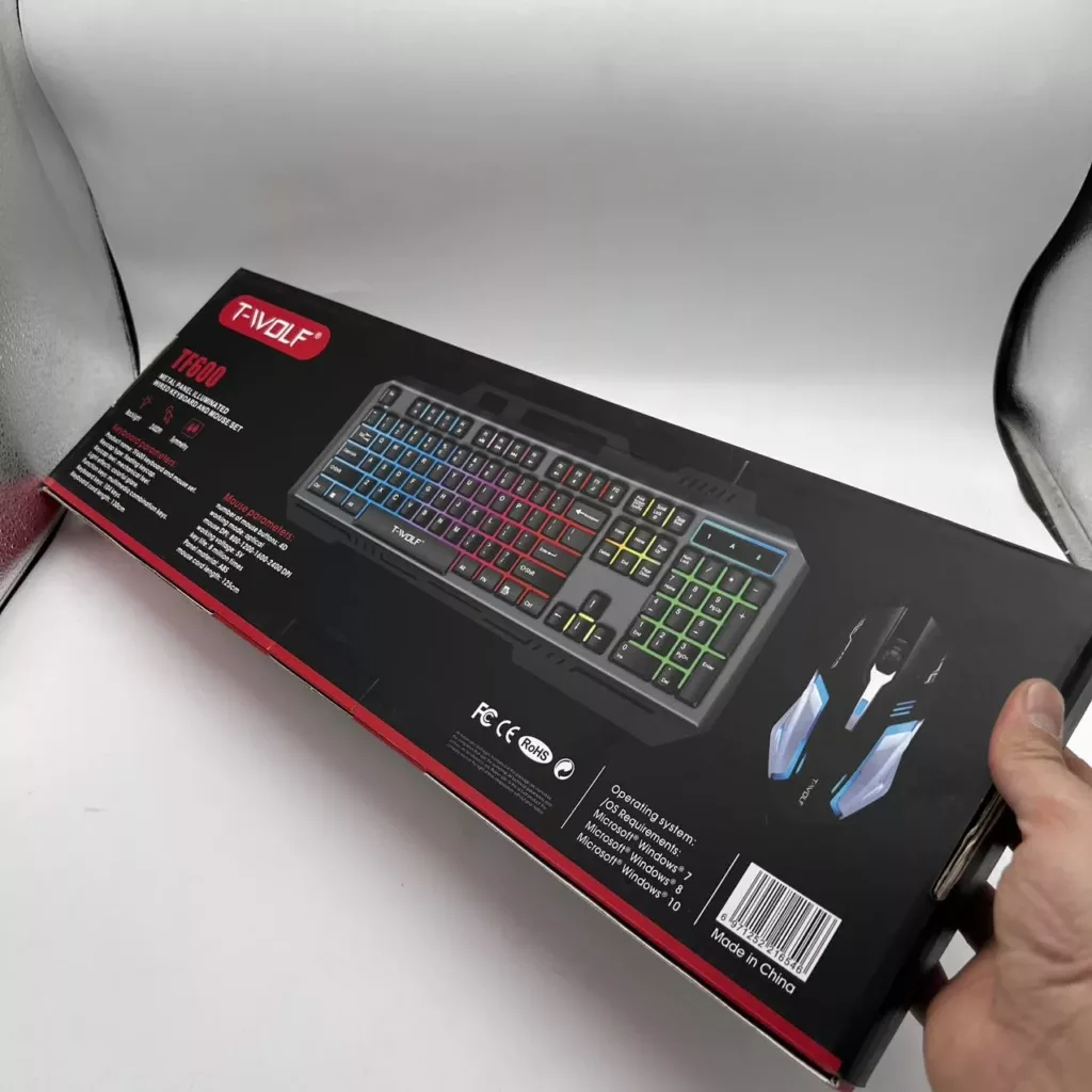 کیبورد و ماوس گیمینگ تی ولف مدل TF_600